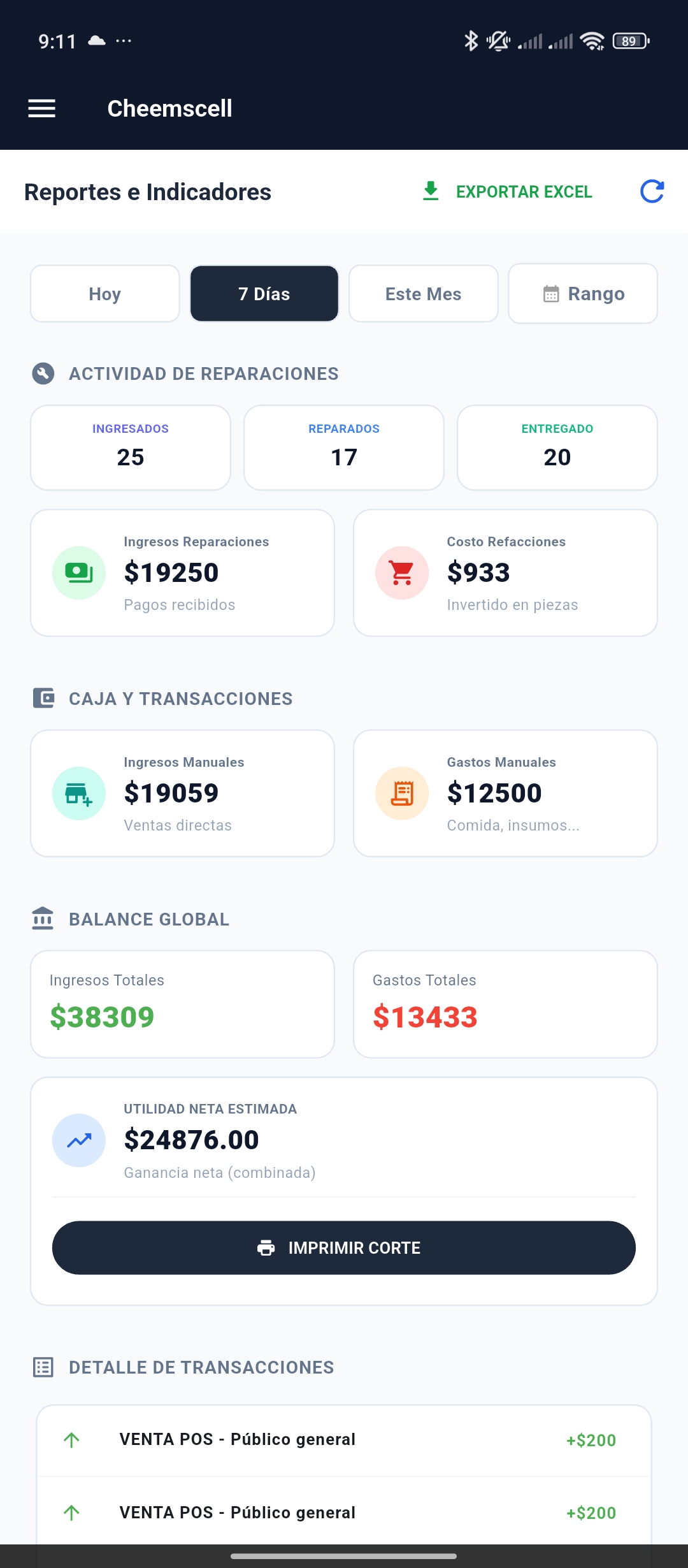 Reportes y Exportación
