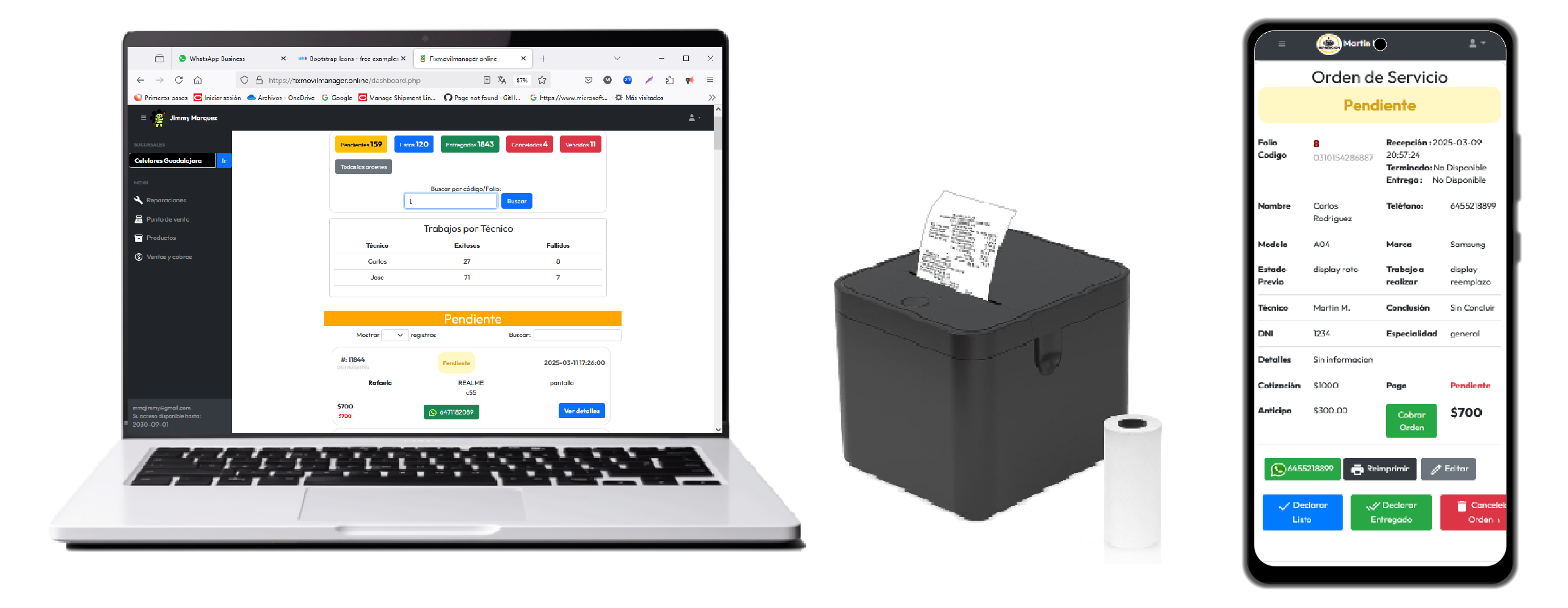 FixMovilManager Web Interface